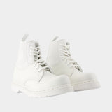 1460 8-Eye No Steel Toe Ankle Boots - MM6 Maison Margiela x Dr Martens - Leather - White
