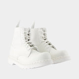 1460 8-Eye No Steel Toe Ankle Boots - MM6 Maison Margiela x Dr Martens - Leather - White