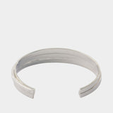 Enamel Logo Cuff Bracelet - MM6 Maison Margiela - Metal - Silver