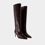 Stiletto Boot 60 Boots - Paris Texas - Leather - Burgundy