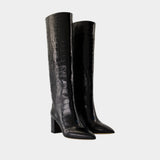 Anja 70 Boots - Paris Texas - Leather - Black