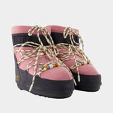 Mb X Gir Icon Low Ankle Boots - Moon Boot - Leather - Pink