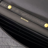 Crush Wallet On Chain - Balenciaga - Leather - Black