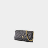 Crush Wallet On Chain - Balenciaga - Leather - Black