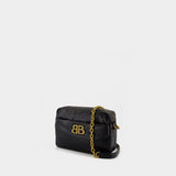 Monaco Small Shoulder Bag - Balenciaga - Leather - Black