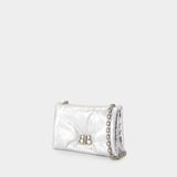 Monaco Shoulder Bag - Balenciaga - Leather - Silver