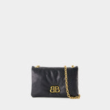 Monaco Shoulder Bag - Balenciaga - Leather - Black