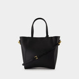 Hourglass Soft Small Shopper Bag - Balenciaga - Leather - Black