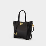 Hourglass Soft Small Shopper Bag - Balenciaga - Leather - Black