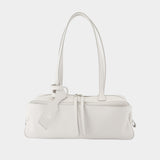 Holdall Bowling Small Shoulder Bag - Balenciaga - Leather - White