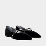 Ballerinas - Alexander McQueen - Cuir - Black