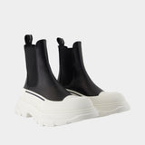 High Rubber Ankle Boots - Alexander McQueen - Leather - Black