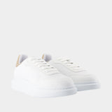 Oversized Sneakers - Alexander McQueen - Leather - Beige