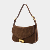 Clicca M Shoulder Bag - Balenciaga - Suede - Brown