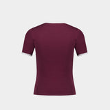 Signature T-Shirt - Courreges - Cotton - Burgundy