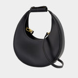 Mini Moon Bag - Staud - Leather - Black