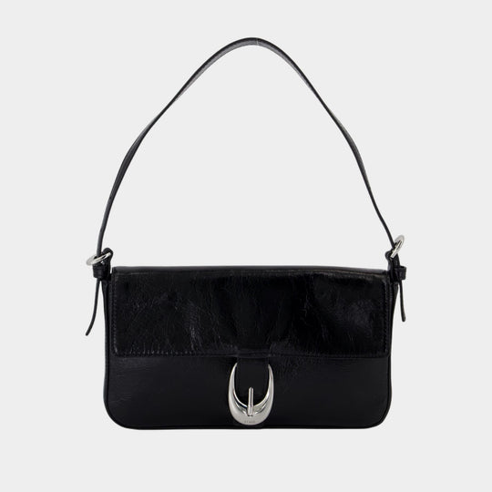 Harlow Shoulder Bag - Staud - Leather - Black