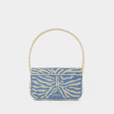 Tommy Beaded Shoulder Bag - Staud - Synthetic - Blue