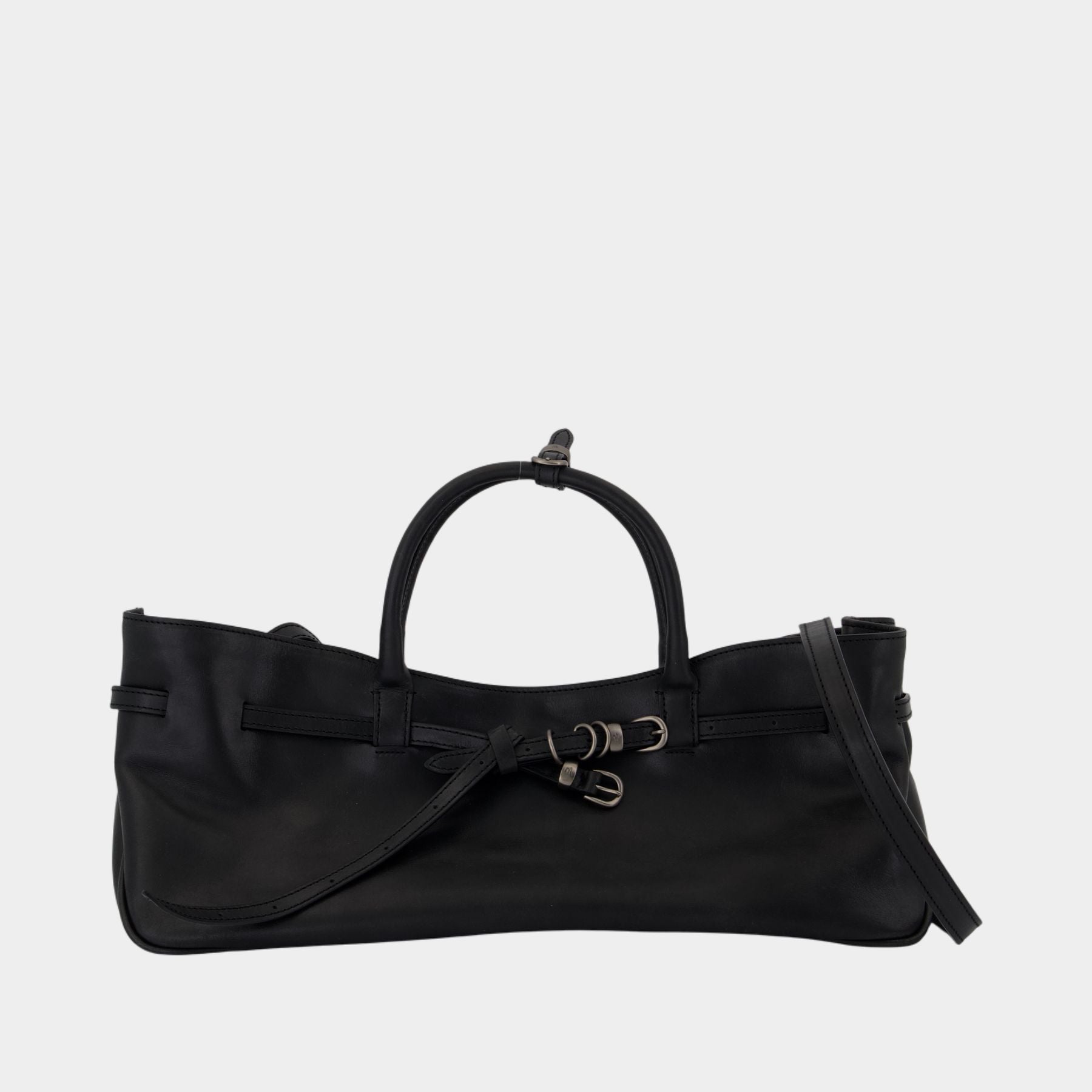 ショルダーバッグ・ポシェット Margesherwood Large Shoulder Bag - Leather - Black 31166963_60523943_600.jpg