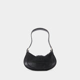 Hobo Brocle Shoulder Bag - Osoi - Leather - Black