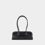 Boat Wide Mini Shoulder Bag - Osoi - Leather - Black