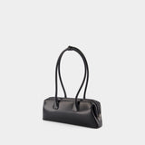 Boat Wide Mini Shoulder Bag - Osoi - Leather - Black