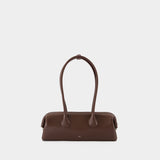 Boat Wide Mini Shoulder Bag - Osoi - Leather - Brown