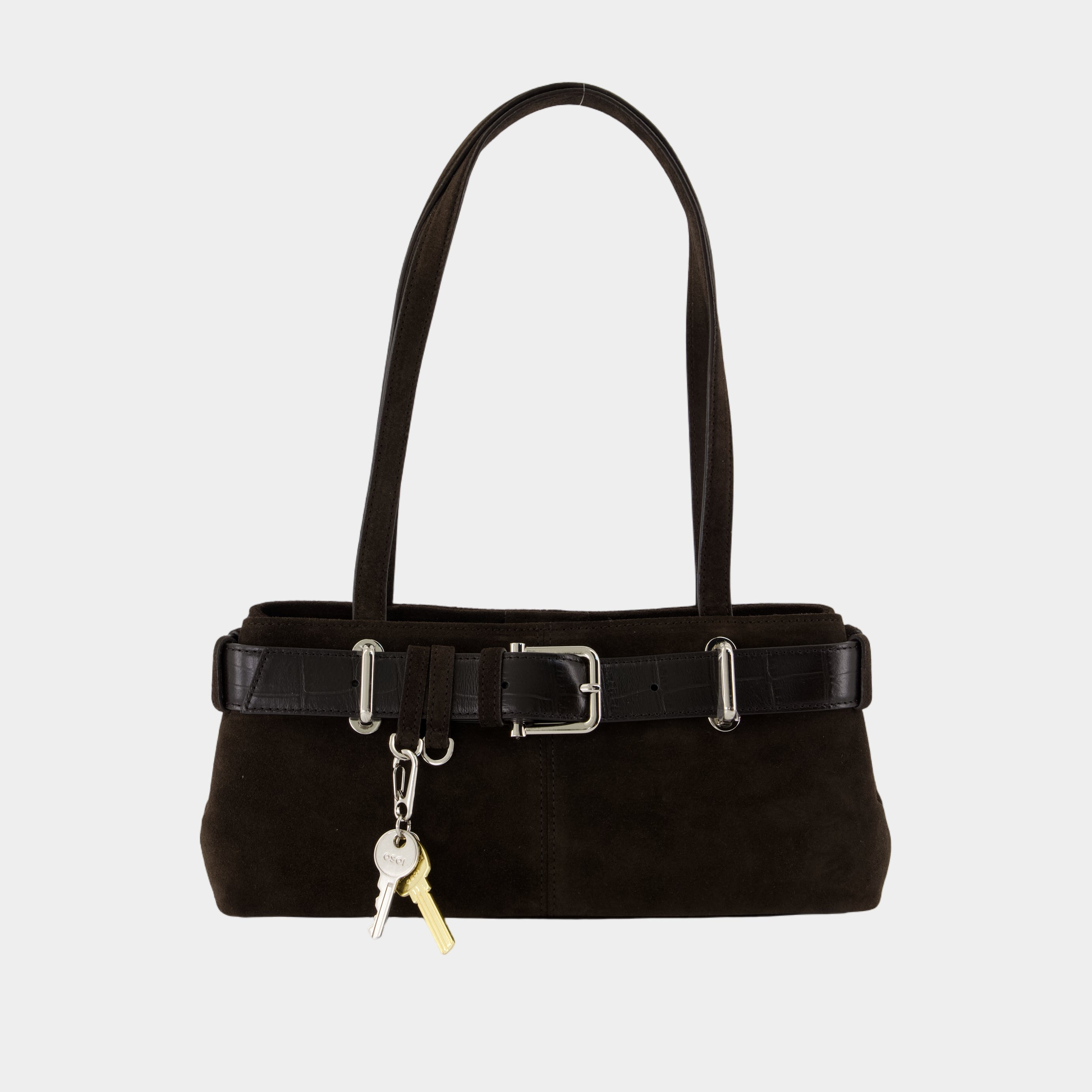 OSOI ミニバッグ　ブラッククロコ Shoulder Brocle Mini Bag - Osoi - Leather - Brown
