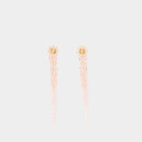 Drip Earrings - Simone Rocha - Crystal - Pink