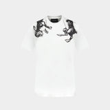 Hare Illustration T Shirt - Simone Rocha - Cotton - White