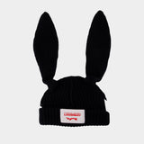 Chunky Rabbit Beanie - Charles Jeffrey Loverboy - Wool - Black