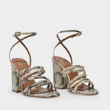 Carla Sandals in Desert Printed Leather