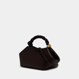Bou Bag Small Grained Handbag - Ganni - Synthetic - Brown