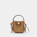 Romy Bucket Key Purse - Tory Burch - Leather - Beige
