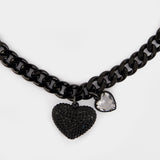 Heart Balloon Pave Necklace - Marc Jacobs - Metal - Black