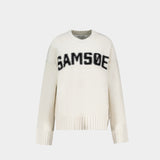Sakeiku Samsøe 11250 Sweatshirt - SAMSØE SAMSØE - Wool - Ivory