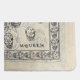 Ca Skull Scarf - Alexander McQueen - Silk - White