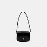 Paris Paris Shoulder Bag - AMI Paris - Leather - Black