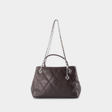 Fleming Small Carryall Purse - Tory Burch - Leather - Brown