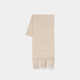 Logo Scarf - Acne Studios - Wool - Beige