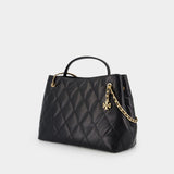 Fleming Carryall Purse - Tory Burch - Leather - Black