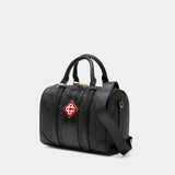 Mini Weekender Travel Bag - Casablanca - Leather - Black