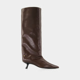 Tall Hilda Boots - ANINE BING - Leather - Brown