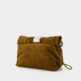 Cuff Clutch – Staud – Leather – Khaki
