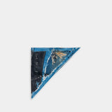 Scarf - Acne Studios - Silk - Black/Blue