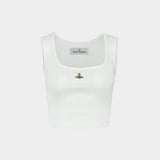 Cropped Rib T-Shirt - Vivienne Westwood - Cotton - White