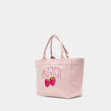 Medium Trapeze Shopper Bag - Ganni - Cotton - White