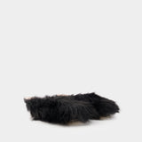 Mules - Simone Rocha - Faux Fur - Black