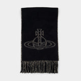 25x180 Scarf - Vivienne Westwood - Wool - Black