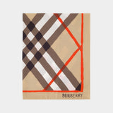 Argyle Check Scarf - Burberry - Silk - Multicolor